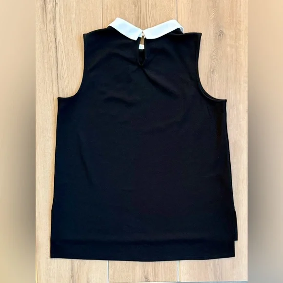 NWT Adrianna Papell Black Sleeveless Top Size L - Picture 3 of 4